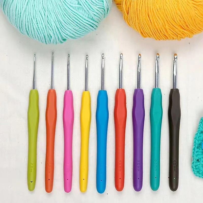 Crochet Hooks Set, Ergonomic Handle Crochet Hook Needles for Arthritic