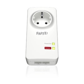AVM FRITZ!Powerline 1220E Adapter 1200 Mbps 2x Gigabit LAN Ideal for NAS Applications and HD Streaming