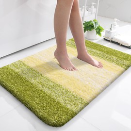 OLANLY OLANLY Bathroom Rugs Mat 36x24, Extra Soft Absorbent Microfiber Bath Rugs, Rubber Backing, Quick Dry, Machine Washable Bath Mats for Bathroom Floor, Tub, Shower and Home Decor Accessories, Olive Green