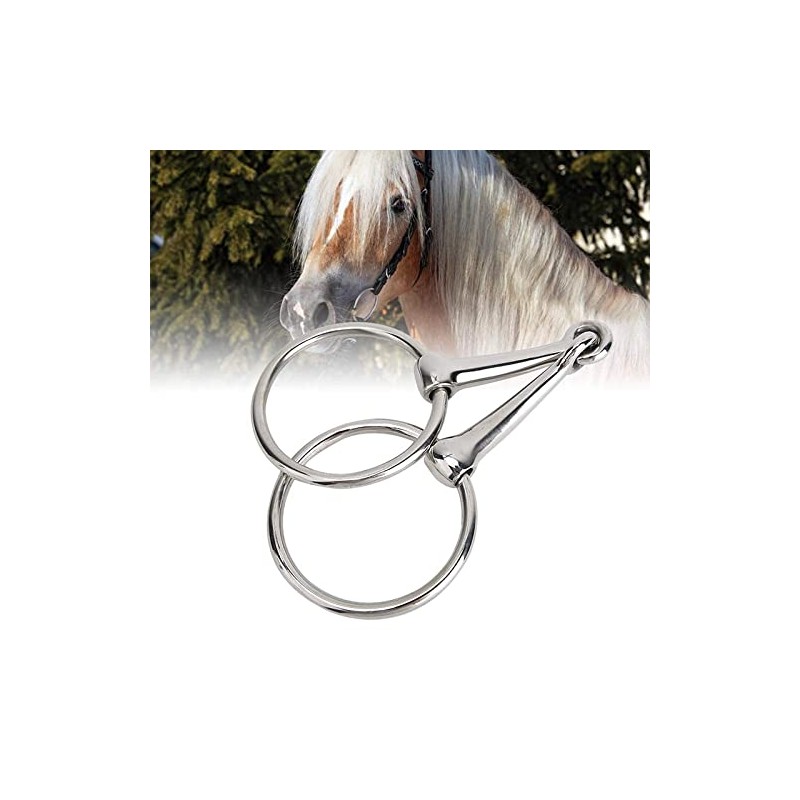 TopHomer Stainless Steel Hollow Snaffle Bit Horse Ring, Loose Horse