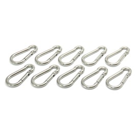 FregocS SHSY04-10p Spring Snap Nominal 4 (φ4 mm) Stainless Steel Convenient Set of 10 (Snap Hooks, Spring Hooks)