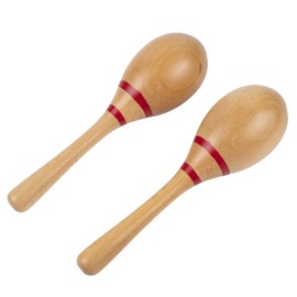 Musfunny Maracas Shaker Percussion Instruments for Adults: Wooden Shakers Rattles Musical Instrument with Handle for Birthday Gift Early Education KTV Party Dance Live Performances