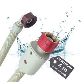 LICHTBLAU Aquastop Hose I 4.0 m I Washing Machine Safety Inlet Hose 2995 I with Metal Thread I 3/4 Inch for Washing Machine and Dishwasher Universal Inlet Hose Aquastop Water Stop