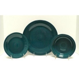 Homer Laughlin China FIESTA JUNIPER 3 Pc CLASSIC PLACE SETTING New 1999 Original Stock: FREE SHIPPING