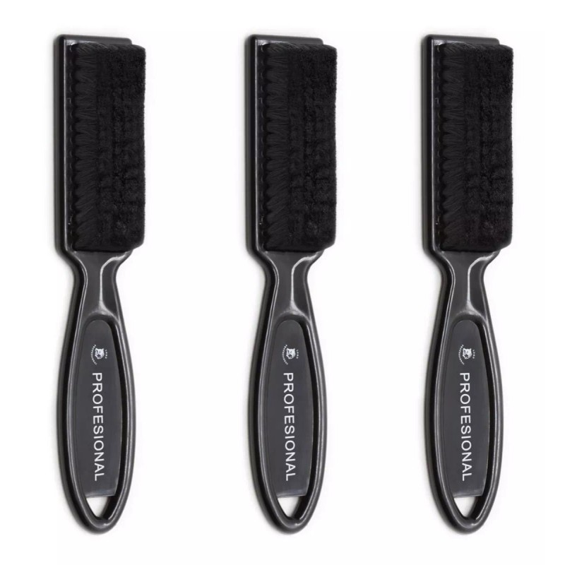 Lobo Cepillo Limpiador Para Corte Barba Plástico Negro 3 Pzs