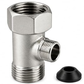 Bidet T Adapter,toilet faucet splitter 3 Way 7/8inch 3/8inch 7/8inch Plumbing Splitter,shower head splitter,Valve Hose Fitting for Shower Head Diverter Sprayer Faucet