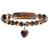 Nupuyai Tiger's Eye Healing Crystal Stone Bracelet for Women, Lucky