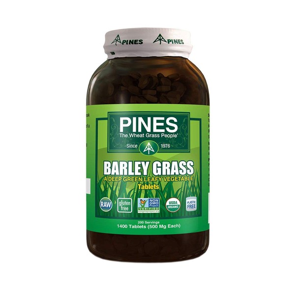 PINES Organic Barley Grass, 1400 Count Tablets