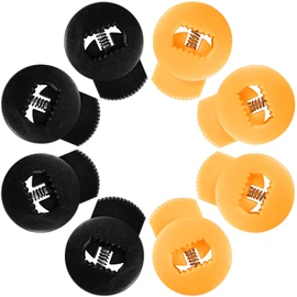 Glove Locks, 8-Pack Baseball/Softball Glove Lace Locks – Vibrant Colors, No Retie Knots, Spring-Lock Tech, Durable Design. (Mixed Black-Yellow)