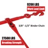 Chain Binder 3/8" -1/2", G70-3/8"×10ft Chains, 2 Binders and 2