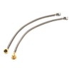 FSE 373-KR-21-444L Royal Series E-Z Install Faucet Water Line Kit, Wall Mount, 22 in, (2) 1/2 in Stainless Steel Braided Hoses, Swivel Elbows, 5/8 in OD Compression Fittings