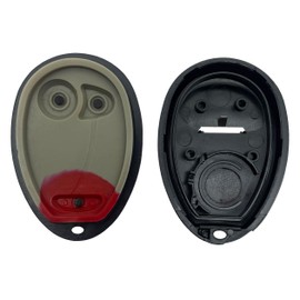 Replacement Key Fob Shell Keyless Entry Remote Car Key Fob Case Fits for Chevy Colorado Venture, GMC Canyon, Pontiac Montana, Isuzu i-280 i-290 i-350 i-370, Hummer H3 H3T Pad Cover (Black + Blue)