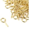 SISI UK Eye Screw Hooks Brass Plated Steel Eyes Bolts