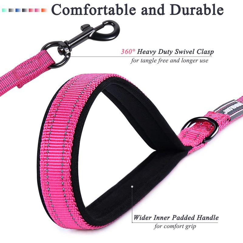 VIVAGLORY Dog Lead, Dog Training Lead with Comfortable Neoprene Padded