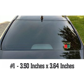 Oliver Tractor Vintage  Logo Emblem Recreated Sticker Decal - 3.50 Inches x 3.64 Inches