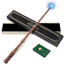 CaptainWiz Light Up Magic Wizard Wand with White Lighting Rechargeable Illuminating Witch Sorcerer Wand for Kids Cosplay Collection, Whimsy