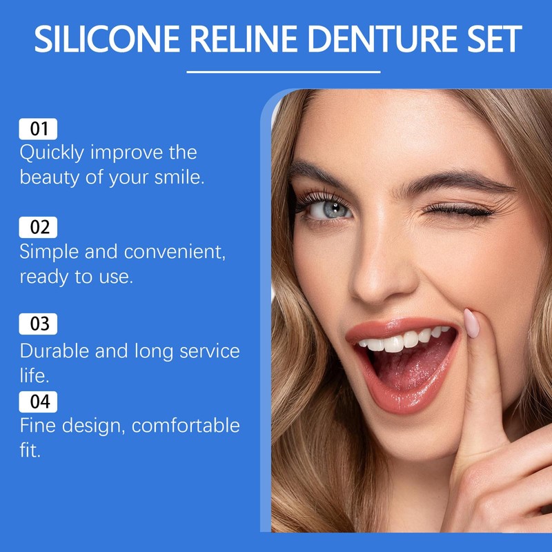 Silicone Reline Denture Set - Included Upper and Lower Dentures