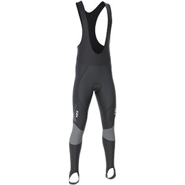 FDX Men’s Cycling Bib Tights – Padded, Breathable, Italian Roubaix Fabric, Quick Dry Thermal Bike Bib Pants – Thermodream Winter Biking Trouser, Bicycle Riding Leggings(Grey-2XL)