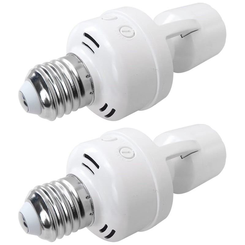 HaeKap Motion Sensor Light Socket Adapter for E26/E27 Bulbs -