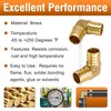 Horiznext 3/4 inch pex elbow fitting, brass coupling adapts water