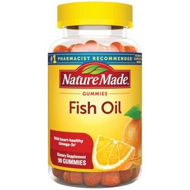 Fish Oil Gummies, 90 Softgels, with Heart-Healthy Omega 3s 57 mg, in Strawberry, Lemon, & Orange