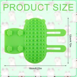 2pcs Self Cleaning Cat Brush, 2-in-1 Tickling Comb Cat Massage Brush Pet Artifact Adjustable Silicone Kitty Grooming Shedding Brush Cat Corner Scartcher Groomer for Short/Long Hair Cats Dogs (Green)