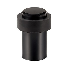 TopHomer Black Heavy Duty Stainless Steel Modern Door Stop Bumper Wall Protector Decorative Solid Rubber Tall Floor Door Stopper for Skirtings