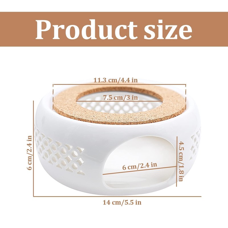 Fahibin Teapot Warmer Ceramic,Tea Light Warmer,Teapot Warmer Base for Drinks,