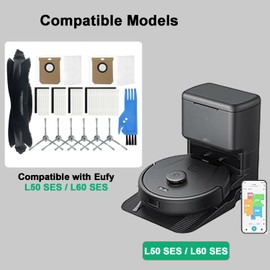 Detetap Replacement Parts Kits Compatible with Eufy Vacuum Cleaner L50 SES / L60 SES, 1 Roller Brush |2 Dust Bags | 4 Filters | 6 Side Brushes (Pack of 14)