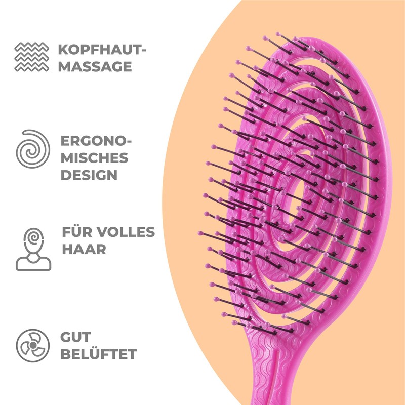 Ninabella Mini Hair Brush without Pulling, Brush for Travel, Detangling