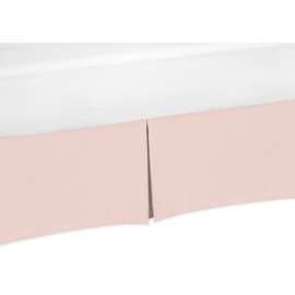 Blush Pink Baby Girl Pleated Crib Bed Skirt Dust Ruffle for Bedding Collections by Sweet Jojo Designs