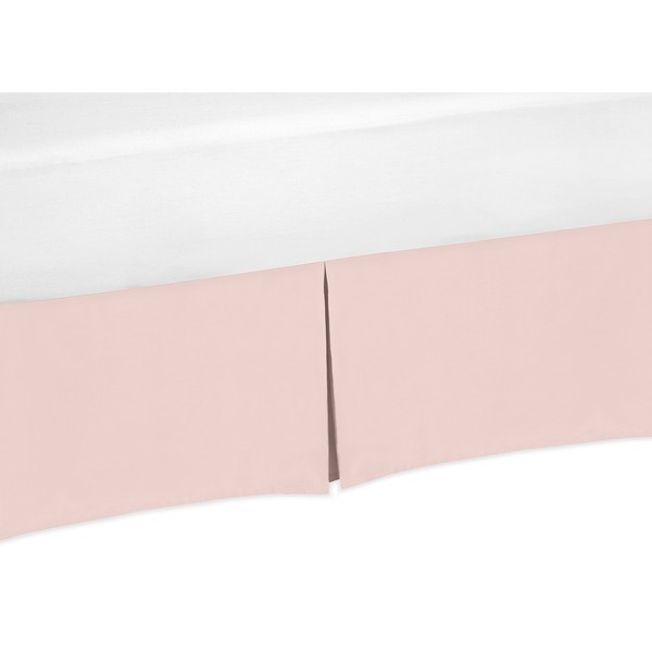 Blush Pink Baby Girl Pleated Crib Bed Skirt Dust Ruffle for Bedding Collections by Sweet Jojo Designs