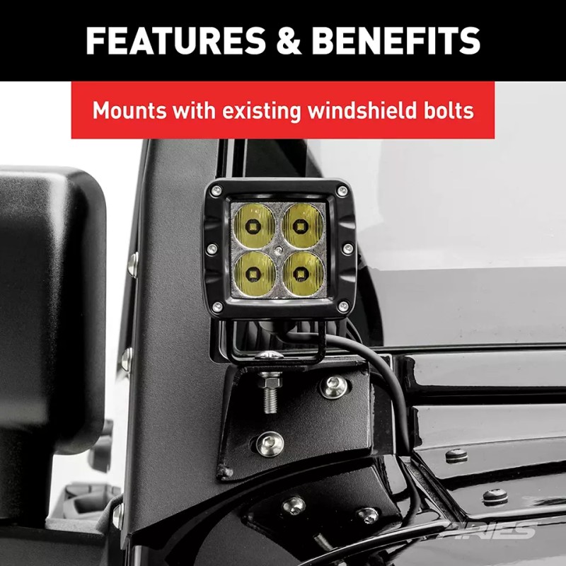 US AUTO LIGHT A-pillar Mount Brackets For LED Work Light