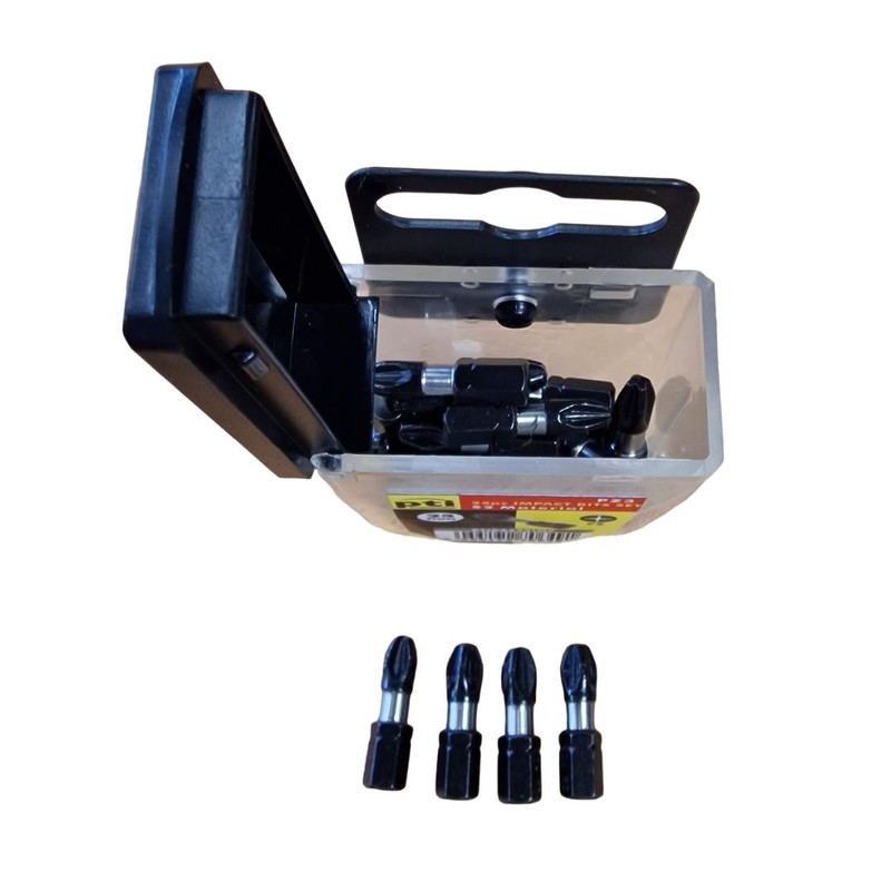 PTI 25pc Pozi PZ3 X 25MM Impact Screwdriver Bits Set
