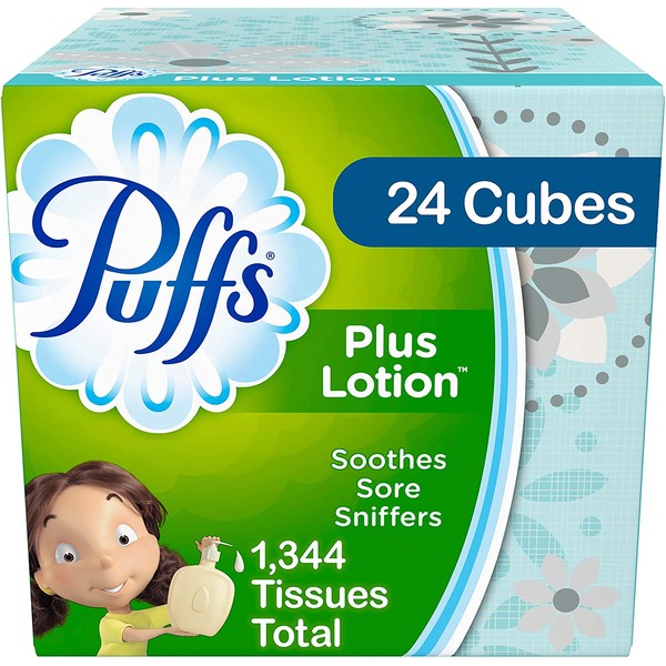 Puffs Plus Lotion Facial Tissues, 448 Count per pack, Pack of 3