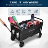 Kamopot Large Collapsible Wagon Foldable for Grocery, Beach, Park, Yard,