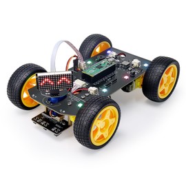 Freenove 4WD Car Kit for Raspberry Pi Pico (Included) (Compatible with Arduino IDE), Dot Matrix Expressions, Obstacle Avoidance, Line Tracking, Light Tracing, Colorful Light