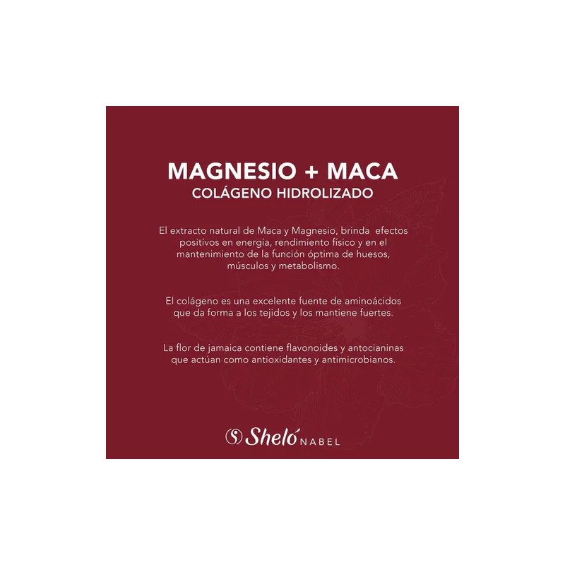 Magnesio + Maca Sheló Nabel Con Aloe Vera 450g Sabor