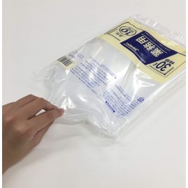 Japax PL38 Trash Bags, Transparent, Width 19.7 x Height 27.6 x Thickness 0.03 inches (50 x 70 x 0.08 mm), 7.6 gal (30 L), Compatible with Heavy Objects, Commercial Use, Extra Thick Plastic Bags, Pack of 10