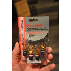Monster Cable Quick Lock Angled 24k Gold Spades