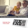 TXL Large Digital Wall Clock - 14.17" Oversized Temp Day