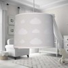 firstchoicelighting Light Grey Cotton with White Clouds Easy Fit Ceiling