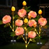 TANSOREN 4 Pack Solar Garden Lights Outdoor, 8 Lighting Modes