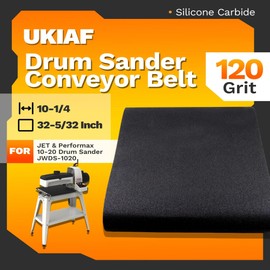UKIAF Drum Sander Conveyor Belt 120 Grit for JET & Performax 10-20 Plus Drum Sander and JWDS-1020 Size 10-1/4in x 32-5/32in