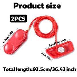 Gosknor Pack of 2 Treadmill Safety Key Magnet, 5 x 2 cm Universal Magnetic Safety Switch Replacement Treadmill Emergency Stop Magnet for Most Running Machines (Trapezoid)