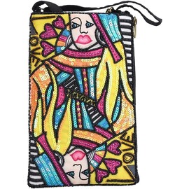 Bamboo Trading Queen of Hearts by Sarah Walters Club Bag, 7.5-inch Height, Women Accessories, Fashion, Travel Bag