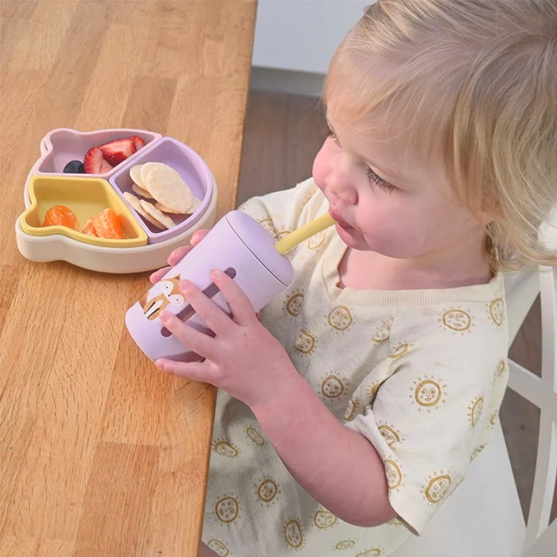 LITTEL RAWR Silicone Baby Sippy Cups for 6 months+, 3