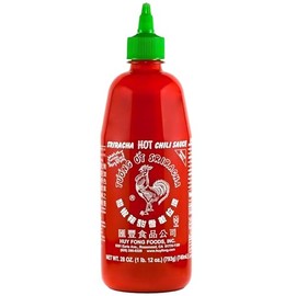 The Original Huy Fong Sriracha, 28 OZ Rooster Sriracha Chili Sauce, Spicy Flavor Hot Sauce W/Chili Pepper, Classic Cook Sriracha Chili Paste for Hotdogs, Eggs, Burgers, Tacos, Soups, Pack of 3