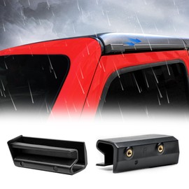 West-xingzhe Rainwater Deflector Car Rain Gutter for Jeep Wrangler 2018 2019 2020 2021 2022 2023 JL 4XE Gladiator JT 2/4 Door, Rain Groove Diverter Drip Rail Extension Accessories, Black, 2 Pcs
