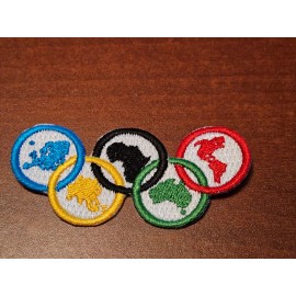 Unbranded World Olympic 3" Iron On Embroidered Patch FREE Shipping!! - 3 inch